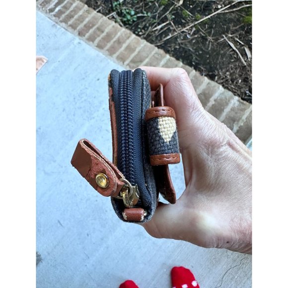 Spartina 449 Linen Leather Zip Around Wallet Cell Phone Change Purse Dau… - Picture 10 of 12